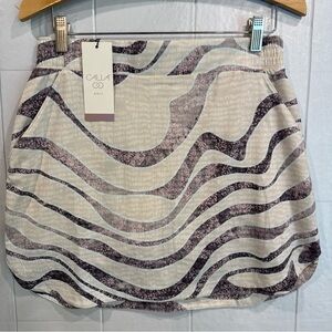 CALIA by Carrie Underwood Cream and Purple Golf Skort 16” Birdie